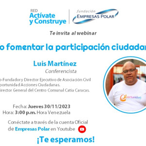 Webinar: ¿Cómo fomentar la participación ciudadana?